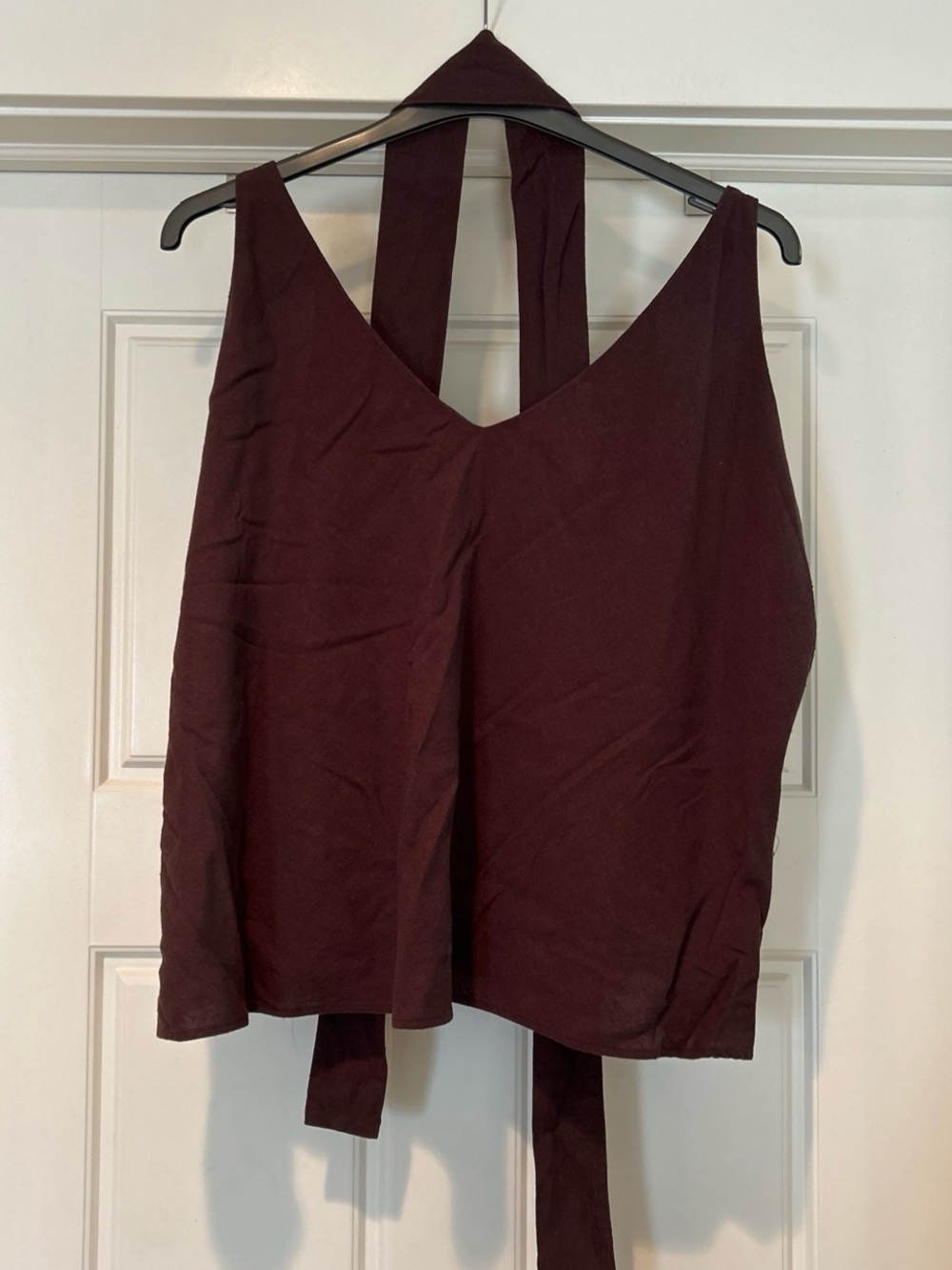 Wildfang Brown Empower Linen Adjustable Cami